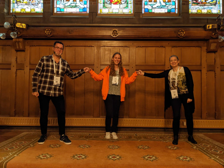 Left to right: Alan Said, Theresa Scheidt, Christine Bauer; PERSPECTIVES 2021
Image credit: **Joeran Beel**, 2021.