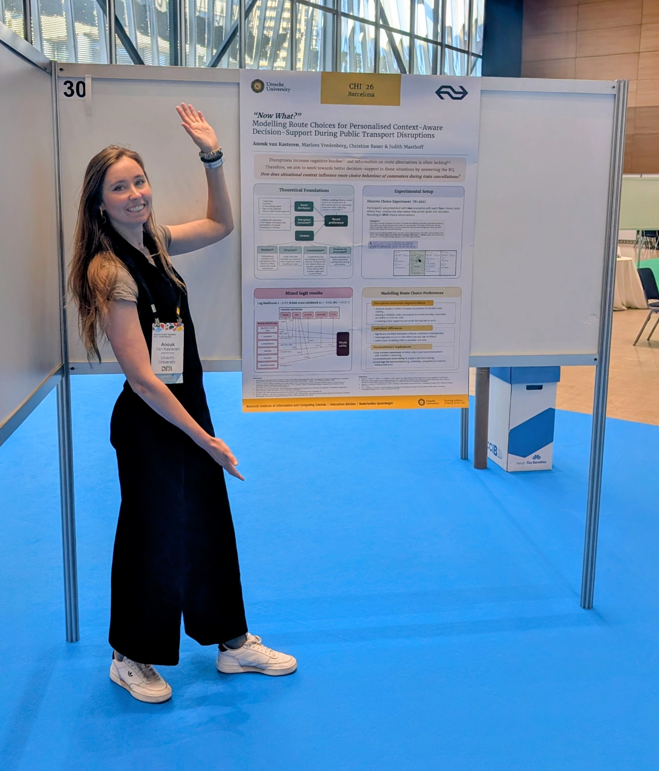 Anouk van Kasteren presenting the poster